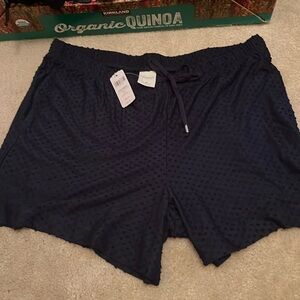 NWt Soma Sleep shorts cool nights textured dot short medium navy pjs